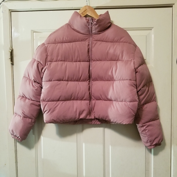 Fabletics Jackets & Blazers - Pink Crop Bomber Jacket